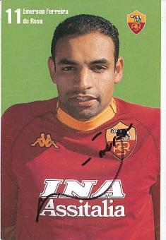 Emerson   AS Rom  Fußball Autogrammkarte  original signiert 