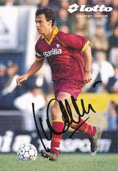 Giuseppe Giannini   AS Rom  Fußball Autogrammkarte  original signiert 
