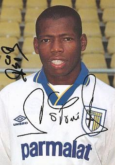 Faustino Asprilla  AC Parma  Fußball Autogrammkarte  original signiert 