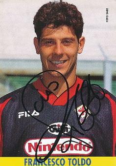 Francesco Toldo  AC Florenz  Fußball Autogrammkarte  original signiert 