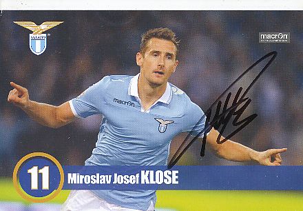 Miroslav Klose   Lazio Rom  Fußball Autogrammkarte  original signiert 