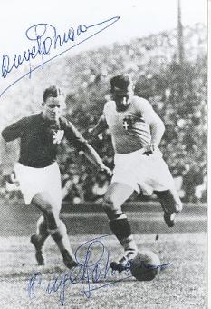 3  x  Angelo Schiavio † 1990  Italien Weltmeister WM 1934  Fußball  Autogramm Foto  original signiert 