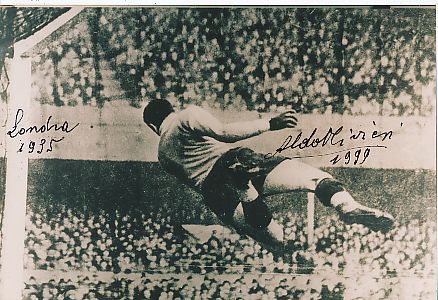 Aldo Olivieri † 2001  Italien  Weltmeister WM 1938  Fußball  Autogramm Foto  original signiert 