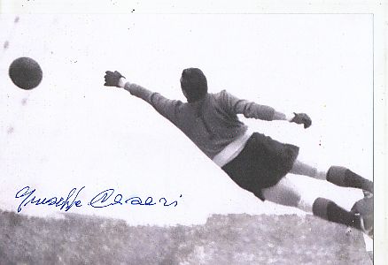 Carlo Ceresoli † 1995  Italien  Weltmeister WM 1938  Fußball  Autogramm Foto  original signiert 