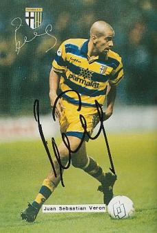 Juan Sebastian Veron   AC Parma  Fußball Autogramm Foto original signiert 