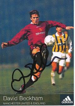 David Beckham  Manchester United   Fußball Autogrammkarte original signiert 