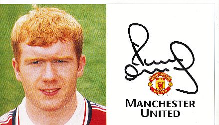 Paul Scholes   Manchester United   Fußball Autogrammkarte original signiert 