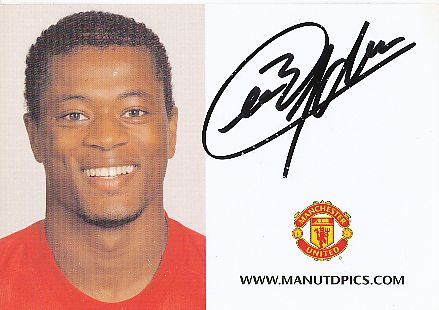 Patrice Evra   Manchester United   Fußball Autogrammkarte original signiert 