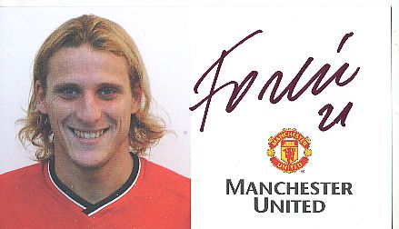 Diego Forlan   Manchester United   Fußball Autogrammkarte original signiert 