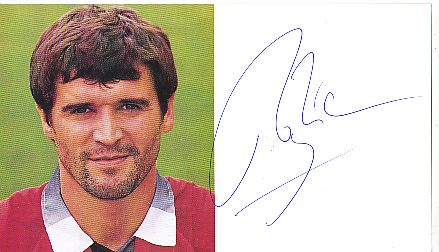 Roy Keane   Manchester United   Fußball Autogrammkarte original signiert 