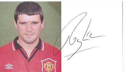 Roy Keane   Manchester United   Fußball Autogrammkarte original signiert 