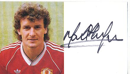 Mark Hughes  Manchester United   Fußball Autogrammkarte original signiert 