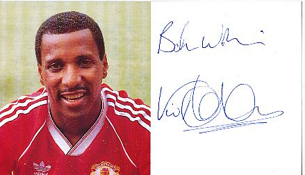 Viv Anderson  Manchester United   Fußball Autogrammkarte original signiert 