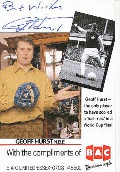 Geoff Hurst  England Weltmeister WM 1966  Fußball Autogrammkarte original signiert 