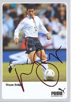 Wayne Bridge   England  Fußball Autogrammkarte original signiert 