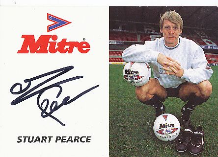 Stuart Pearce England  Fußball Autogrammkarte original signiert 