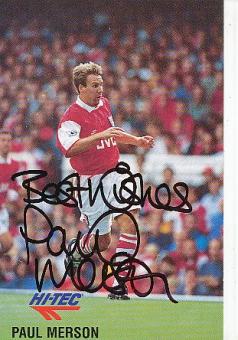 Paul Merson   FC Arsenal London  Fußball Autogrammkarte original signiert 