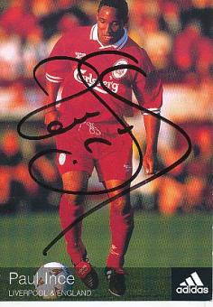 Paul Ince  FC Liverpool & England  Fußball Autogrammkarte original signiert 