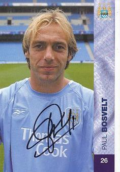 Paul Bosvelt  Manchester City  Fußball Autogrammkarte original signiert 