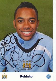 Robinho  Manchester City  Fußball Autogrammkarte original signiert 