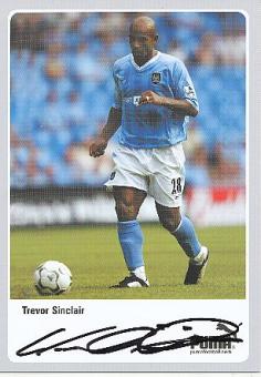 Trevor Sinclair  Manchester City  Fußball Autogrammkarte original signiert 