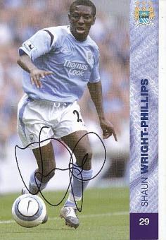 Shaun Wright Philips  Manchester City  Fußball Autogrammkarte original signiert 