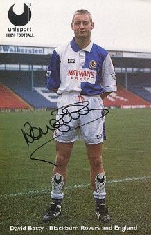 David Batty  Blackburn Rovers  Fußball Autogrammkarte original signiert 