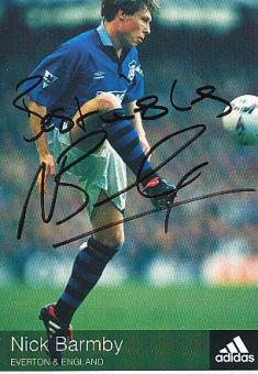 Nick Barmby   FC Everton  Fußball Autogrammkarte original signiert 