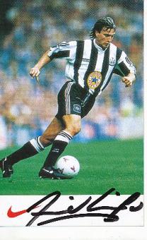 David Ginola  Newcastle United  Fußball Autogrammkarte original signiert 