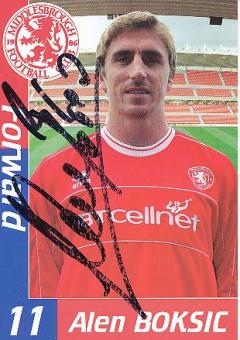 Alen Boksic   FC Middlesbrough  Fußball Autogrammkarte original signiert 