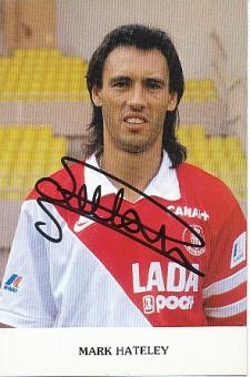 Mark Hateley  AS Monaco  Fußball Autogrammkarte original signiert 