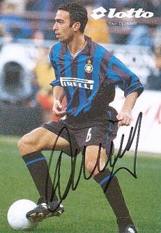 Youri Djorkaeff   Inter Mailand   Fußball Autogrammkarte original signiert 