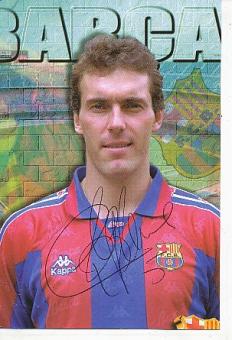 Laurent Blanc  FC Barcelona  Fußball Autogrammkarte original signiert 