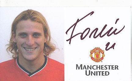 Diego Forlan  Manchester United  Fußball Autogrammkarte original signiert 