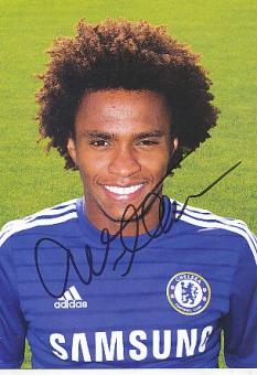 Willian   FC Chelsea London   Fußball Autogrammkarte original signiert 