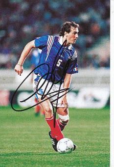 Laurent Blanc  Frankreich  Weltmeister WM 1998  Fußball Autogrammkarte original signiert 