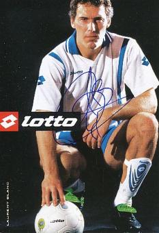 Laurent Blanc  Frankreich  Weltmeister WM 1998  Fußball Autogrammkarte original signiert 