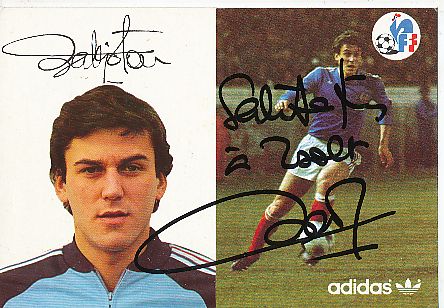 Patrick Battiston  Frankreich Europameister EM 1984 Fußball Autogrammkarte original signiert 