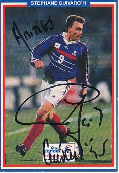 Stephane Guivarc’h  Frankreich  Weltmeister WM 1998  Fußball Autogrammkarte original signiert 