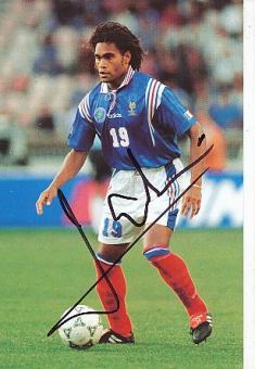 Christian Karembeu  Frankreich  Weltmeister WM 1998  Fußball Autogrammkarte original signiert 