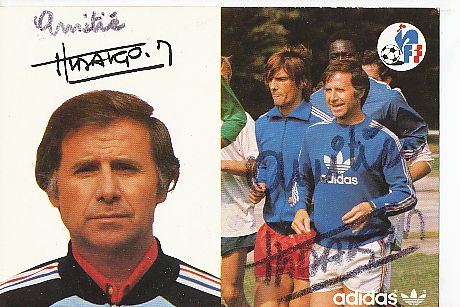 Michel Hidalgo † 2020  Frankreich  Europameister EM 1984  Fußball Autogrammkarte original signiert 
