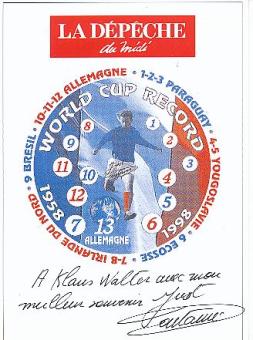 Just Fontaine   Frankreich WM 1958  Fußball Autogrammkarte original signiert 