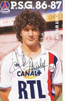 William Ayache   PSG Paris Saint Germain  Fußball Autogrammkarte original signiert 
