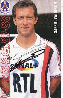 Gabriel Calderon   PSG Paris Saint Germain  Fußball Autogrammkarte original signiert 