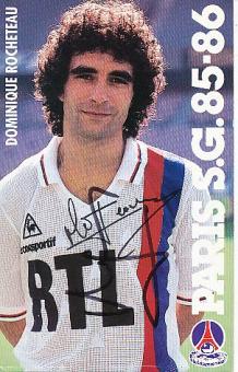 Dominique Rocheteau  PSG Paris Saint Germain  Fußball Autogrammkarte original signiert 