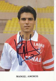Manuel Amoros   AS Monaco  Fußball Autogrammkarte original signiert 