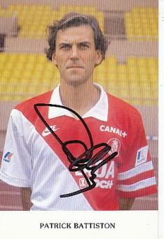 Patrick Battiston  AS Monaco  Fußball Autogrammkarte original signiert 