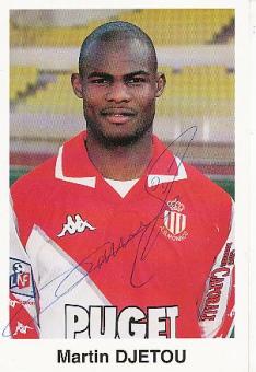 Martin Djetou  AS Monaco  Fußball Autogrammkarte original signiert 