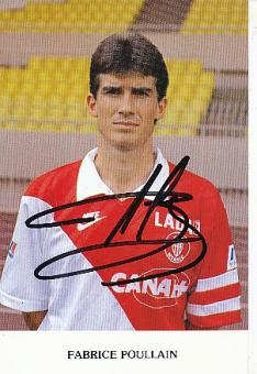 Fabrice Poullain   AS Monaco  Fußball Autogrammkarte original signiert 