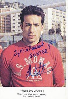 Henri Stambouli  AS Monaco  Fußball Autogrammkarte original signiert 